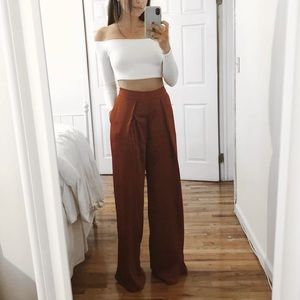 Naked Wardrobe Small Satin Feel Trousers with Pockets!